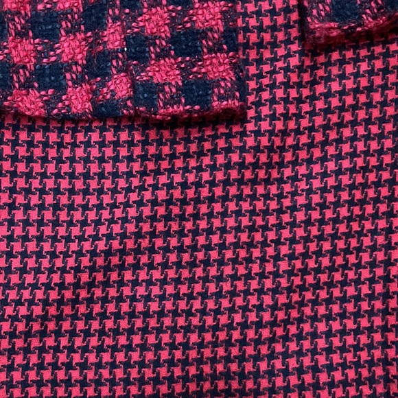 Pino for Candore, Size 10 Red/Black Jacquard Plaid 30% Wool 70% Rayon. Excellent - Picture 5 of 14